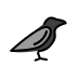 Black bird OpenMoji emoji