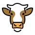 Cow face OpenMoji emoji