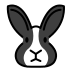 Rabbit face OpenMoji emoji