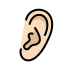 Ear: Light Skin Tone OpenMoji emoji