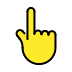 Backhand index pointing up OpenMoji emoji