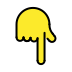 Backhand index pointing down OpenMoji emoji