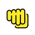 Oncoming fist OpenMoji emoji