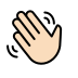 Waving Hand: Light Skin Tone OpenMoji emoji