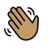 Waving Hand: Medium Skin Tone OpenMoji emoji