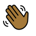 Waving Hand: Medium-Dark Skin Tone OpenMoji emoji