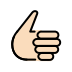 Thumbs Up: Light Skin Tone OpenMoji emoji