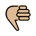 Thumbs Down: Medium-Light Skin Tone OpenMoji emoji