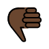 Thumbs Down: Dark Skin Tone OpenMoji emoji