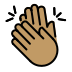 Clapping Hands Medium Skin Tone OpenMoji emoji