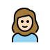 Girl Light Skin Tone OpenMoji emoji