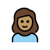 भूरे बालों वाली लड़की OpenMoji emoji