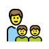 Family: man, boy, boy OpenMoji emoji