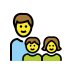 Family: man, girl, boy OpenMoji emoji
