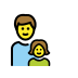 Man and Girl OpenMoji emoji