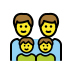 Family: man, man, boy, boy OpenMoji emoji