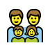 Family: man, man, girl, boy OpenMoji emoji