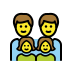 Family: man, man, girl, girl OpenMoji emoji