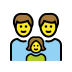 Family: man, man, girl OpenMoji emoji
