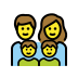 Family: man, woman, boy, boy OpenMoji emoji