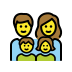 Family: man, woman, girl, boy OpenMoji emoji
