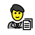 Man office worker OpenMoji emoji