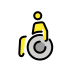 Man in manual wheelchair OpenMoji emoji