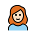 Frau: Rote Haare OpenMoji emoji