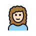 Frau: Krause Haare OpenMoji emoji