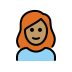 Woman Red Hair Medium Skin Tone OpenMoji emoji