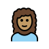 Woman Curly Hair Medium Skin Tone OpenMoji emoji