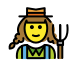 Woman farmer OpenMoji emoji