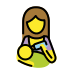 Woman feeding baby OpenMoji emoji