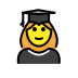 Woman student OpenMoji emoji