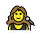 Woman singer OpenMoji emoji