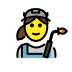 Woman factory worker OpenMoji emoji