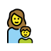 Family: woman, boy OpenMoji emoji