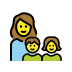 Family: woman, girl, boy OpenMoji emoji