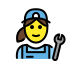 Woman mechanic OpenMoji emoji