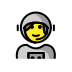 Woman astronaut OpenMoji emoji