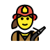 Woman firefighter OpenMoji emoji