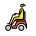 Woman in motorized wheelchair OpenMoji emoji