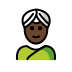 Person with Turban Dark Skin Tone OpenMoji emoji
