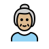 Old Woman Medium Light Skin Tone OpenMoji emoji