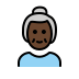 Old Woman: Dark Skin Tone OpenMoji emoji