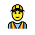 Construction worker OpenMoji emoji