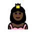 Prinzessin: Dunkle Hautfarbe OpenMoji emoji