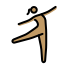 Danseuse peau légèrement bronzée OpenMoji emoji