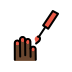 Nail Polish: Dark Skin Tone OpenMoji emoji