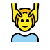 Person getting massage OpenMoji emoji